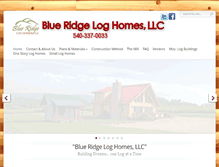 Tablet Screenshot of blueridgeloghome.com